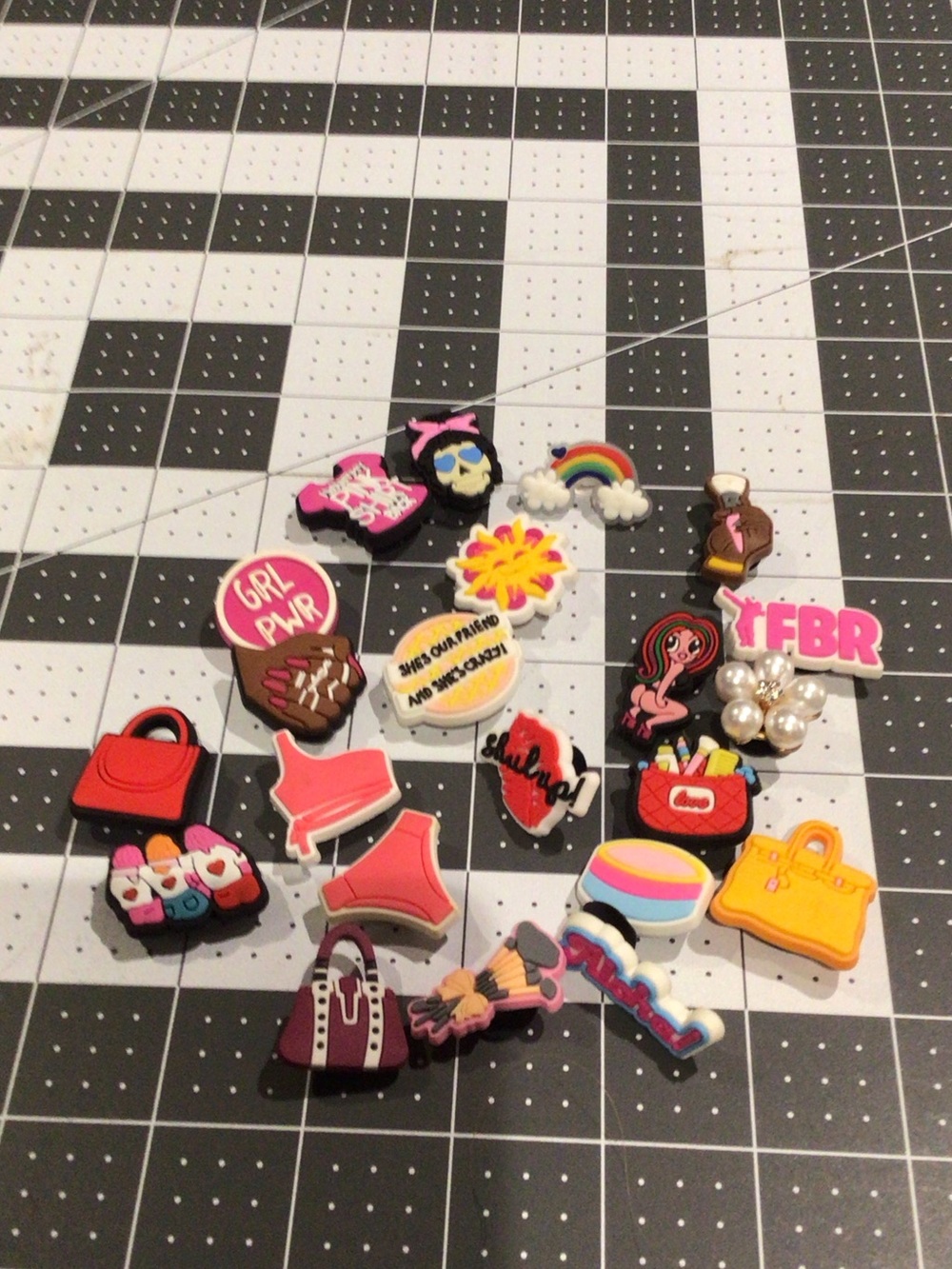 Girly Fashion Shoe Charms - Pack of Decorative Accessories